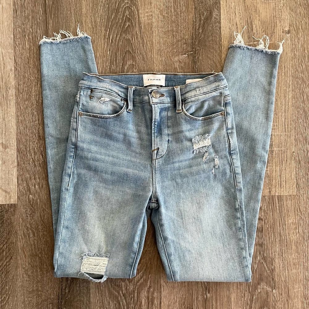 Frame Le High Destruct Skinny Jeans - Size: 26 - Picture 5 of 6